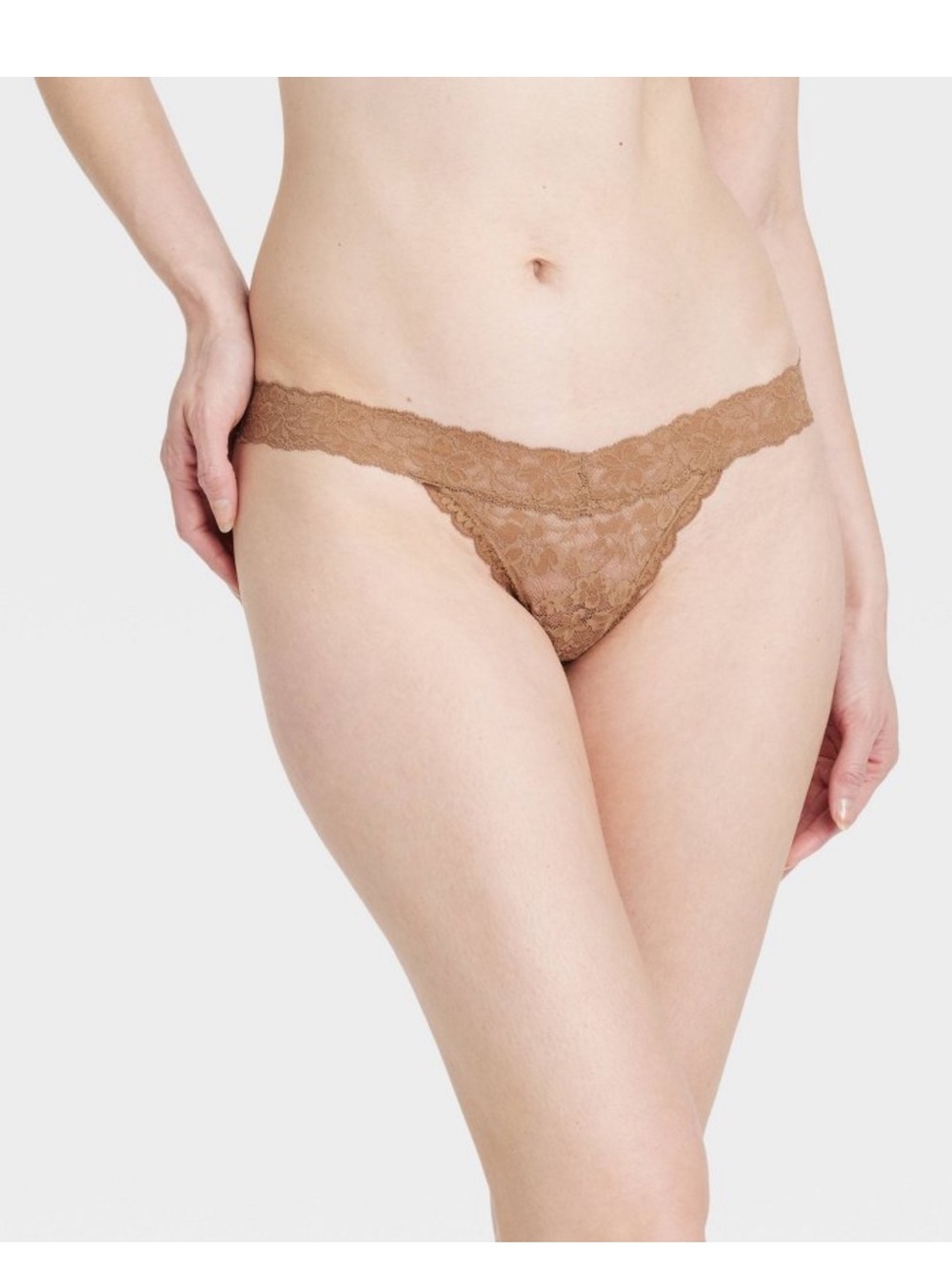 Women's Allover Lace Thong Underwear - Auden™ Camel XL